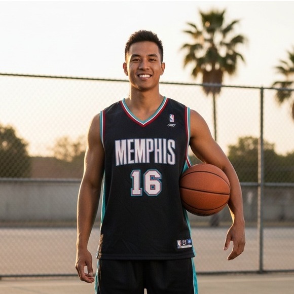 Vtg Reebok Memphis Grizzlies Jersey Mens 2XL XXL‎ PAU GASOL #16 Black Throwback